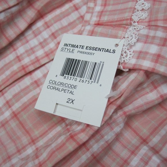 Ladies Short Sleeve Pink House Coat Robe 2x NOS - Picture 5 of 9